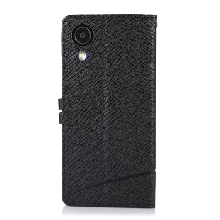 For Samsung Galaxy A03 Core Cross Texture Horizontal Flip Leather Phone Case