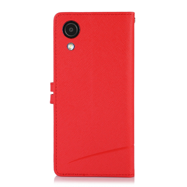 For Samsung Galaxy A03 Core Cross Texture Horizontal Flip Leather Phone Case