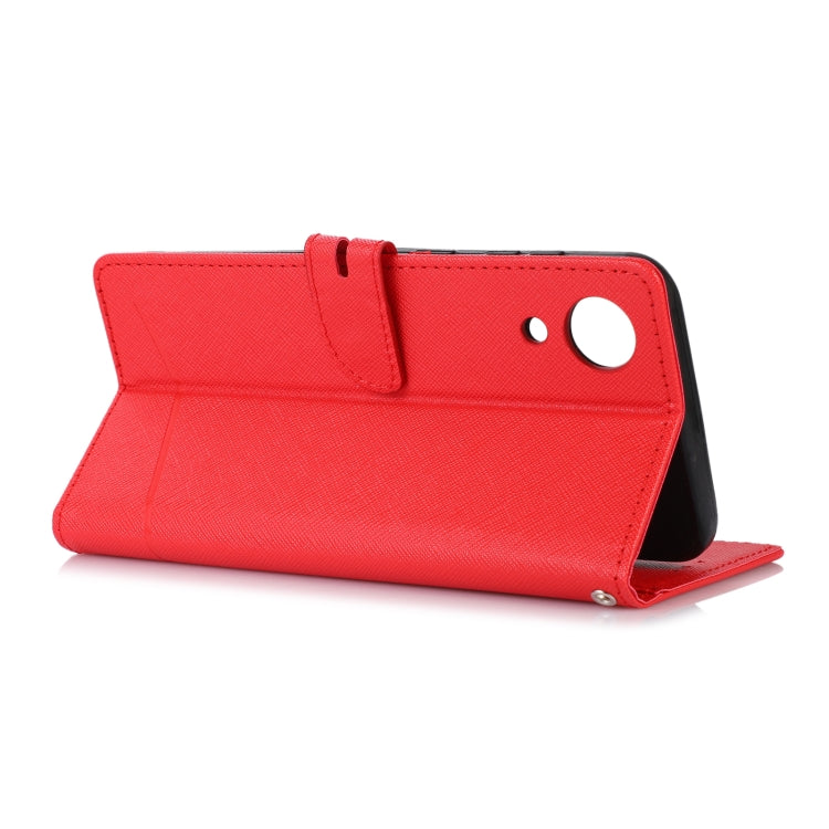 For Samsung Galaxy A03 Core Cross Texture Horizontal Flip Leather Phone Case