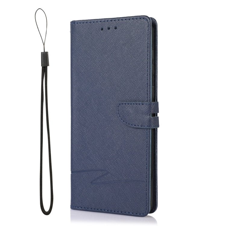 For Samsung Galaxy A03 Core Cross Texture Horizontal Flip Leather Phone Case
