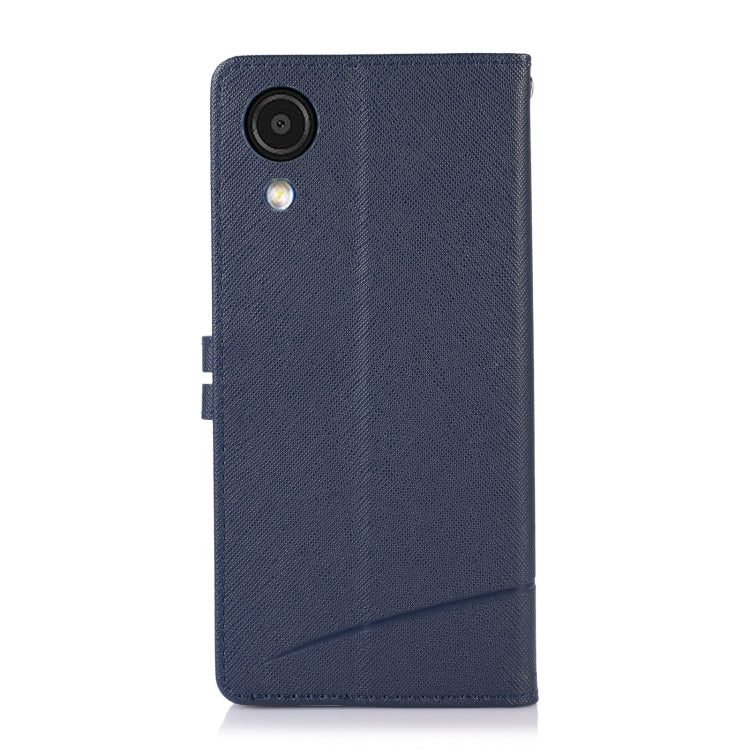 For Samsung Galaxy A03 Core Cross Texture Horizontal Flip Leather Phone Case