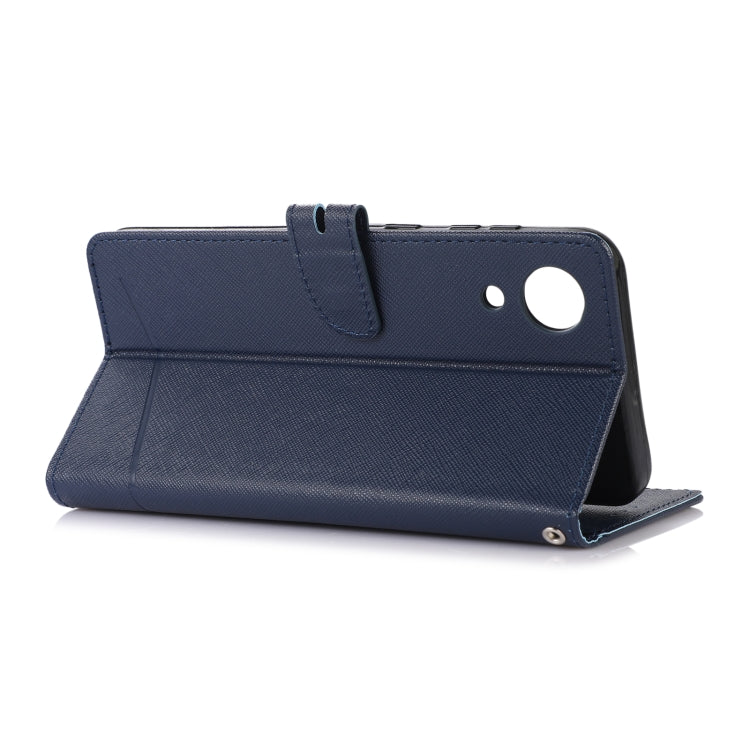 For Samsung Galaxy A03 Core Cross Texture Horizontal Flip Leather Phone Case