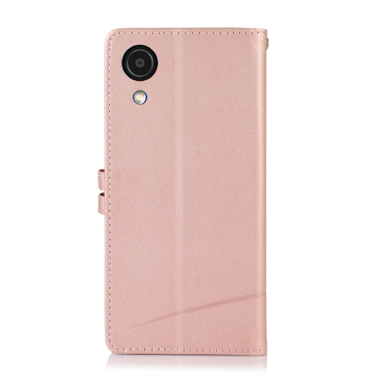 For Samsung Galaxy A03 Core Cross Texture Horizontal Flip Leather Phone Case