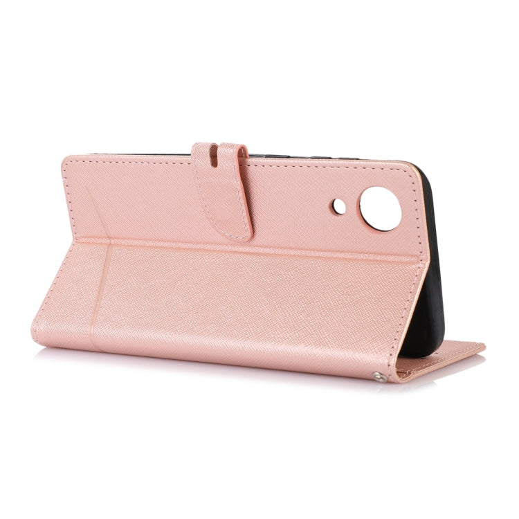 For Samsung Galaxy A03 Core Cross Texture Horizontal Flip Leather Phone Case