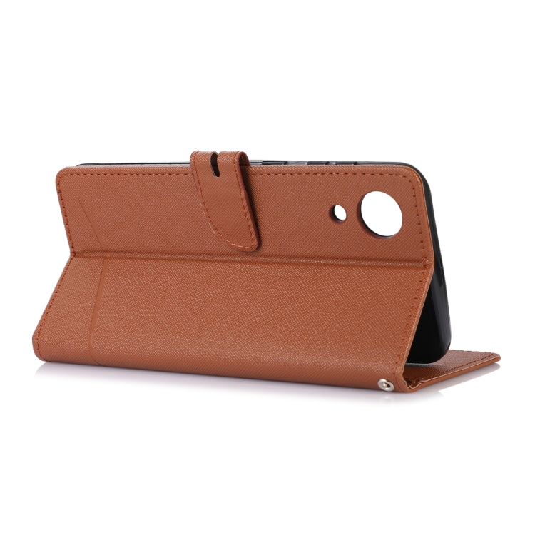 For Samsung Galaxy A03 Core Cross Texture Horizontal Flip Leather Phone Case