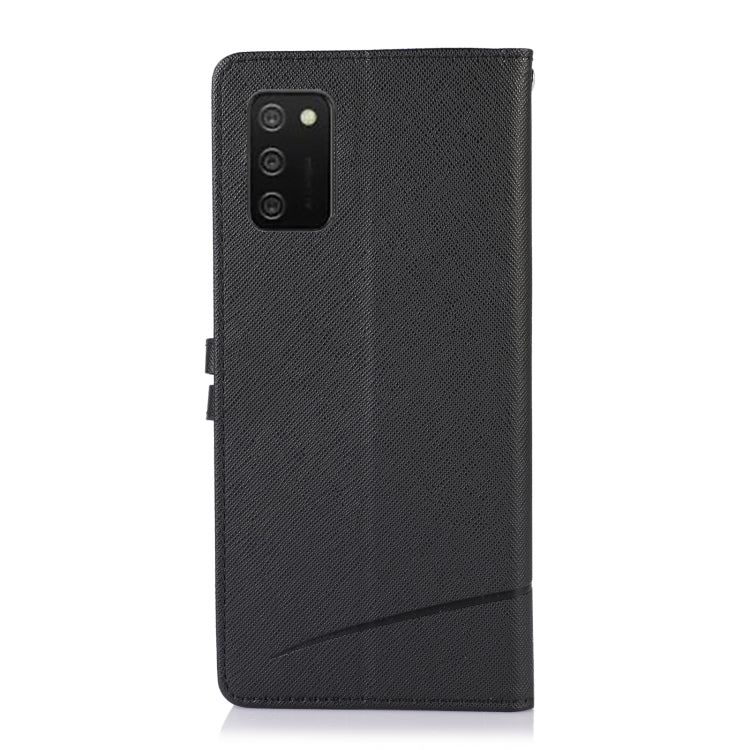 For Samsung Galaxy A03s Cross Texture Horizontal Flip Leather Phone Case