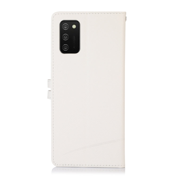 For Samsung Galaxy A03s Cross Texture Horizontal Flip Leather Phone Case