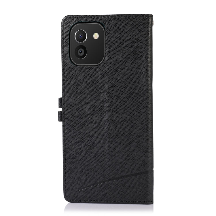 For Samsung Galaxy A03 EU Cross Texture Horizontal Flip Leather Phone Case