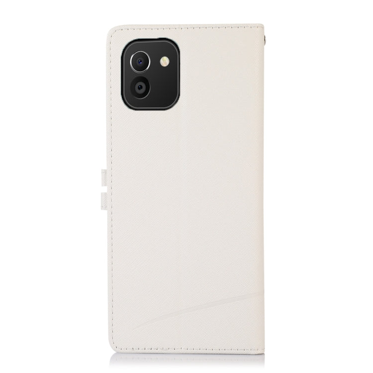 For Samsung Galaxy A03 EU Cross Texture Horizontal Flip Leather Phone Case