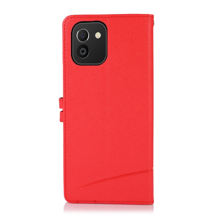 For Samsung Galaxy A03 EU Cross Texture Horizontal Flip Leather Phone Case