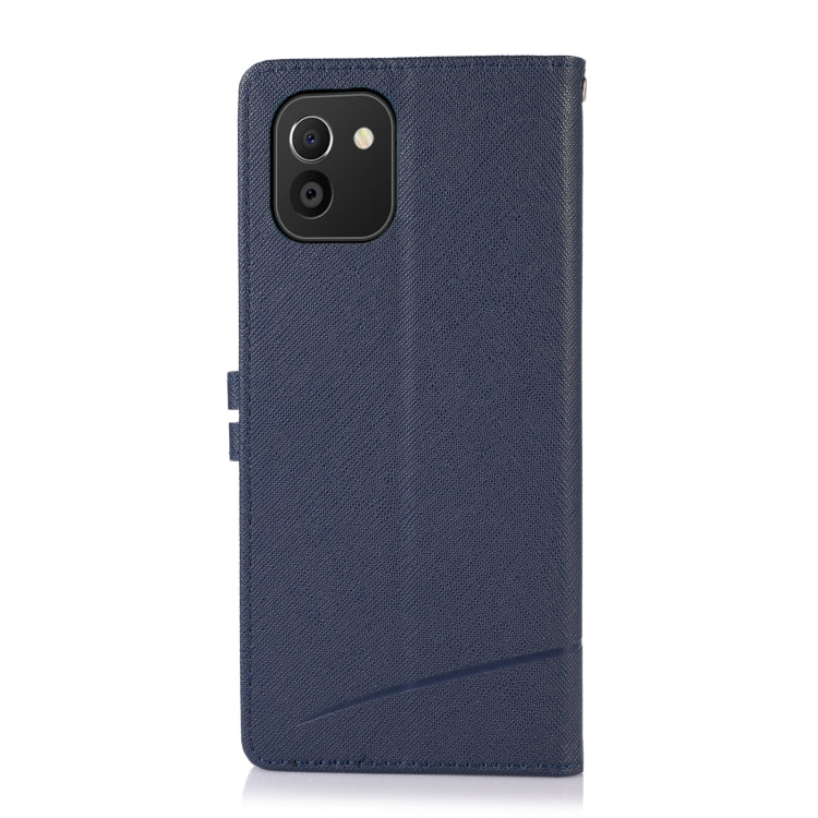 For Samsung Galaxy A03 EU Cross Texture Horizontal Flip Leather Phone Case