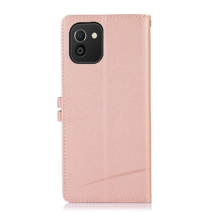 For Samsung Galaxy A03 EU Cross Texture Horizontal Flip Leather Phone Case