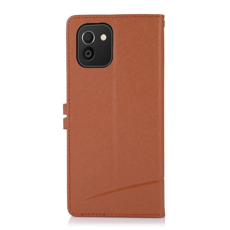 For Samsung Galaxy A03 EU Cross Texture Horizontal Flip Leather Phone Case
