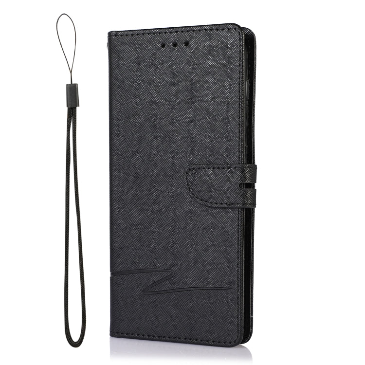 For Samsung Galaxy A10 Cross Texture Horizontal Flip Leather Phone Case