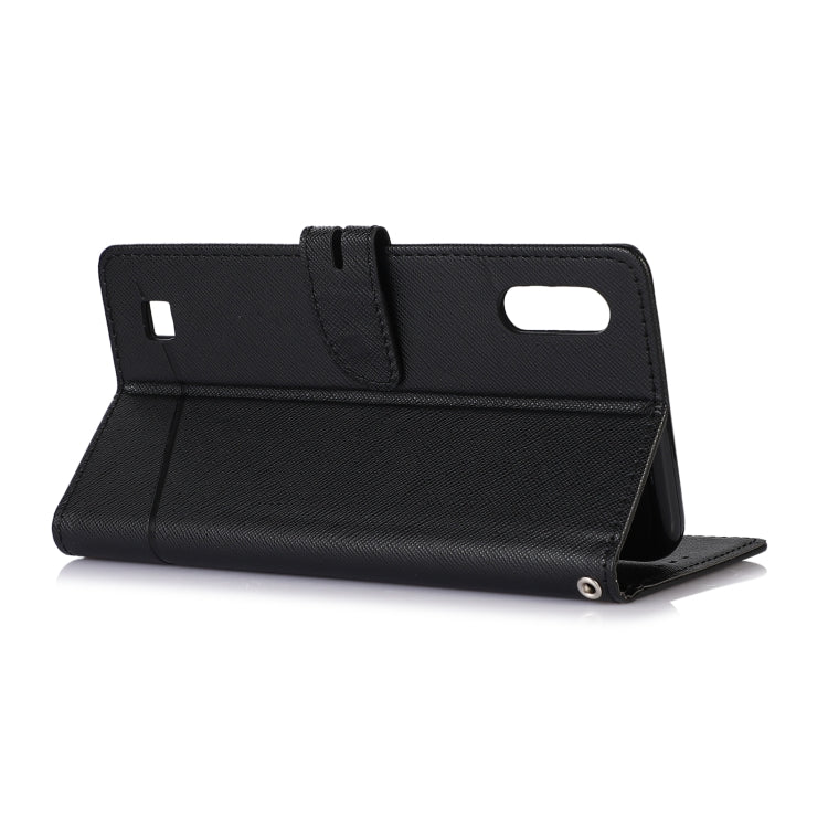 For Samsung Galaxy A10 Cross Texture Horizontal Flip Leather Phone Case