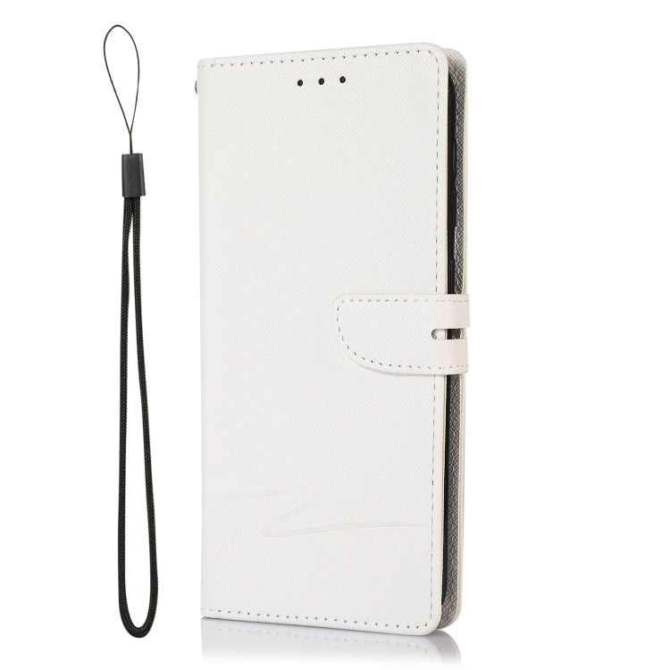 For Samsung Galaxy A10 Cross Texture Horizontal Flip Leather Phone Case