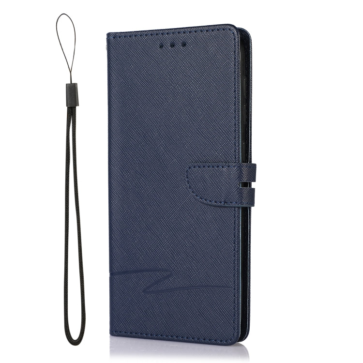 For Samsung Galaxy A10 Cross Texture Horizontal Flip Leather Phone Case