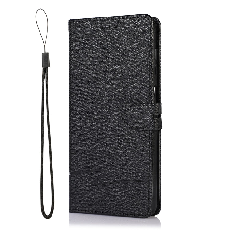 For Samsung Galaxy A12 Cross Texture Horizontal Flip Leather Phone Case