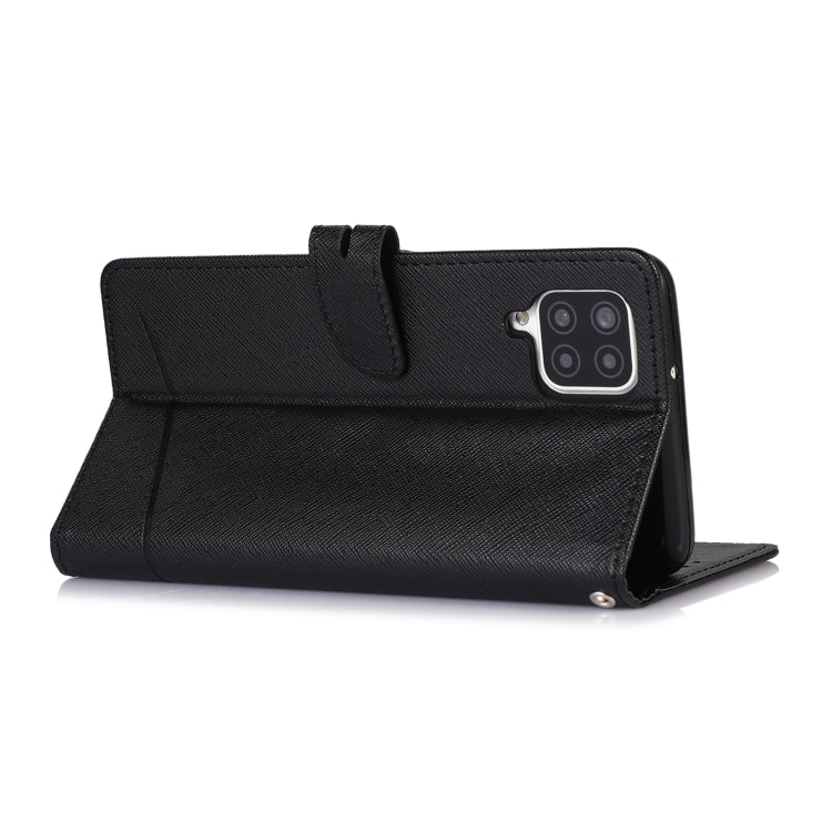 For Samsung Galaxy A12 Cross Texture Horizontal Flip Leather Phone Case