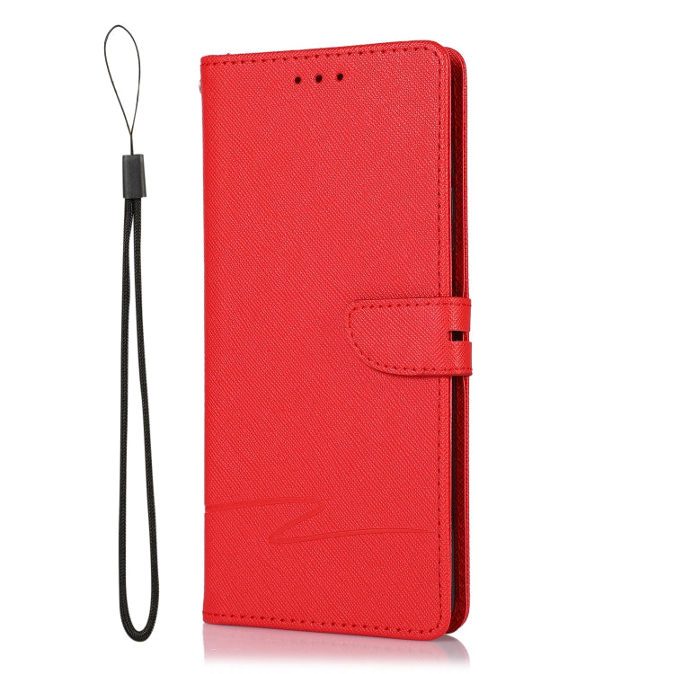 For Samsung Galaxy A12 Cross Texture Horizontal Flip Leather Phone Case