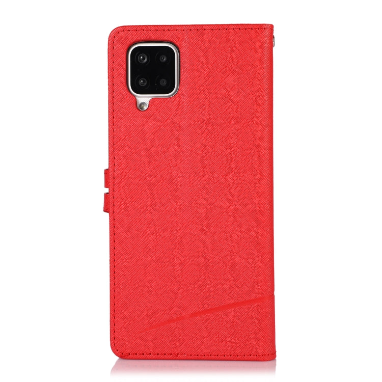 For Samsung Galaxy A12 Cross Texture Horizontal Flip Leather Phone Case