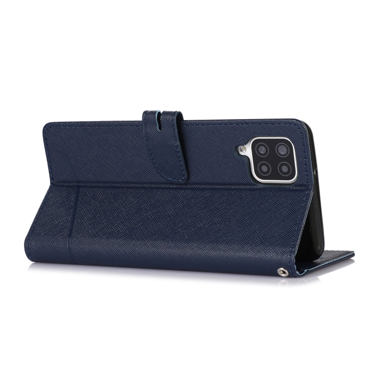 For Samsung Galaxy A12 Cross Texture Horizontal Flip Leather Phone Case