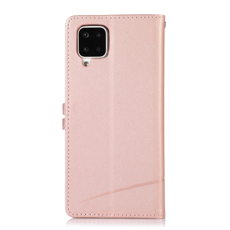 For Samsung Galaxy A12 Cross Texture Horizontal Flip Leather Phone Case