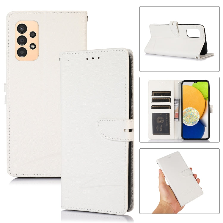For Samsung Galaxy A13 4G Cross Texture Horizontal Flip Leather Phone Case