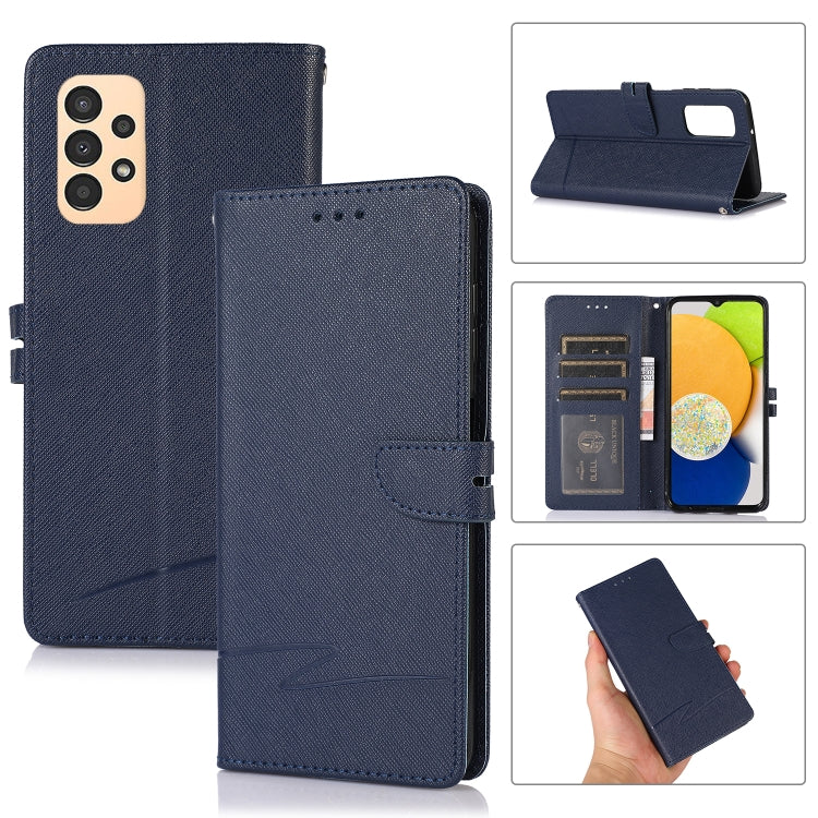 For Samsung Galaxy A13 4G Cross Texture Horizontal Flip Leather Phone Case