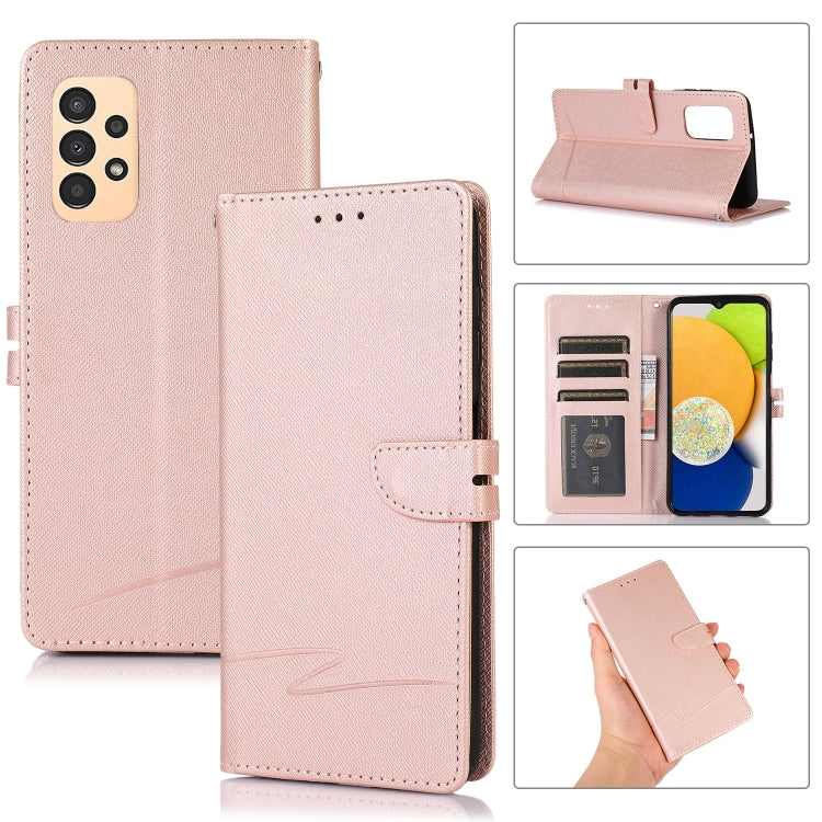 For Samsung Galaxy A13 4G Cross Texture Horizontal Flip Leather Phone Case
