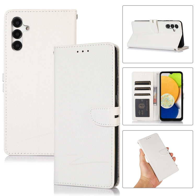 For Samsung Galaxy A13 5G Cross Texture Horizontal Flip Leather Phone Case