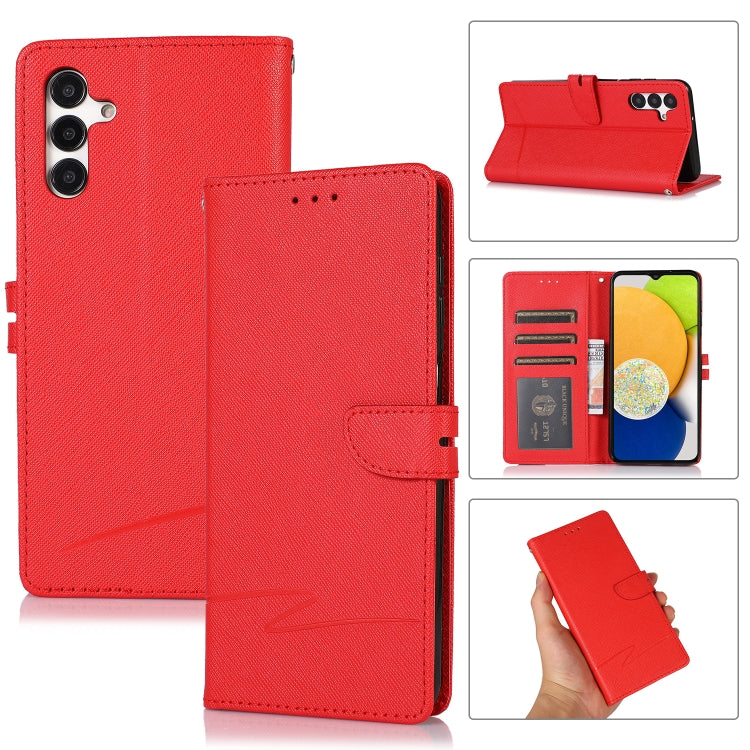For Samsung Galaxy A13 5G Cross Texture Horizontal Flip Leather Phone Case