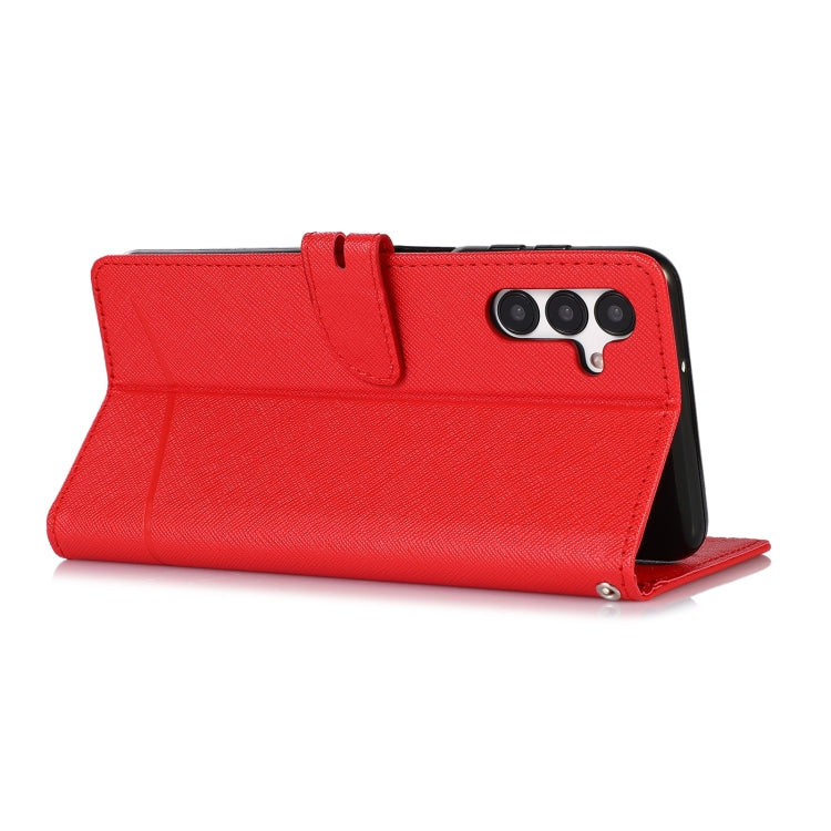 For Samsung Galaxy A13 5G Cross Texture Horizontal Flip Leather Phone Case