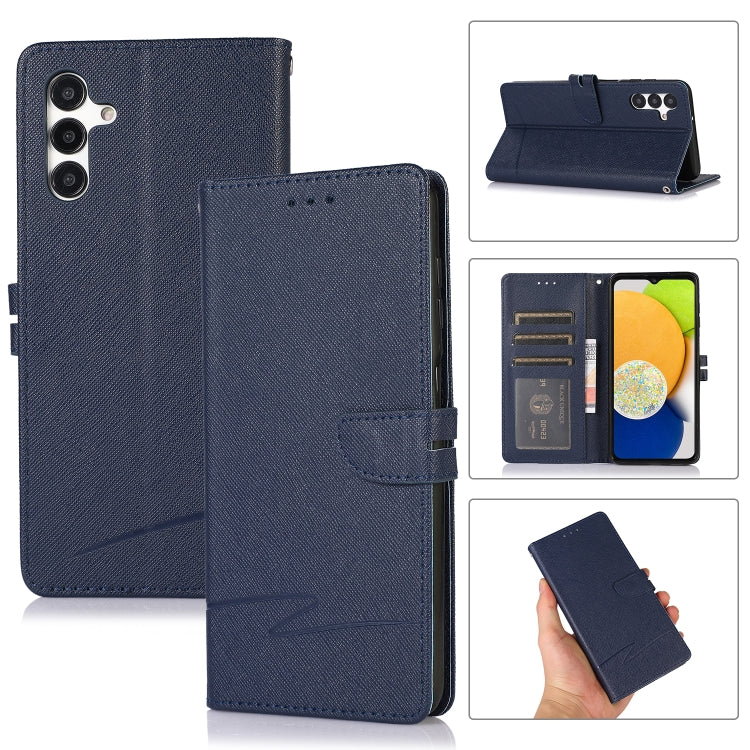 For Samsung Galaxy A13 5G Cross Texture Horizontal Flip Leather Phone Case