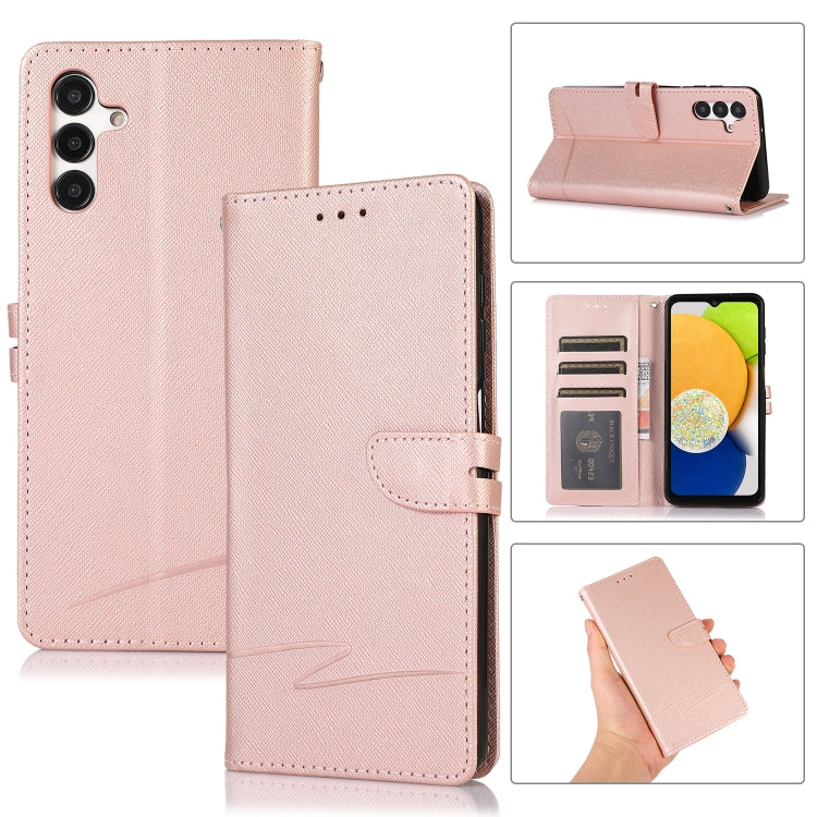 For Samsung Galaxy A13 5G Cross Texture Horizontal Flip Leather Phone Case