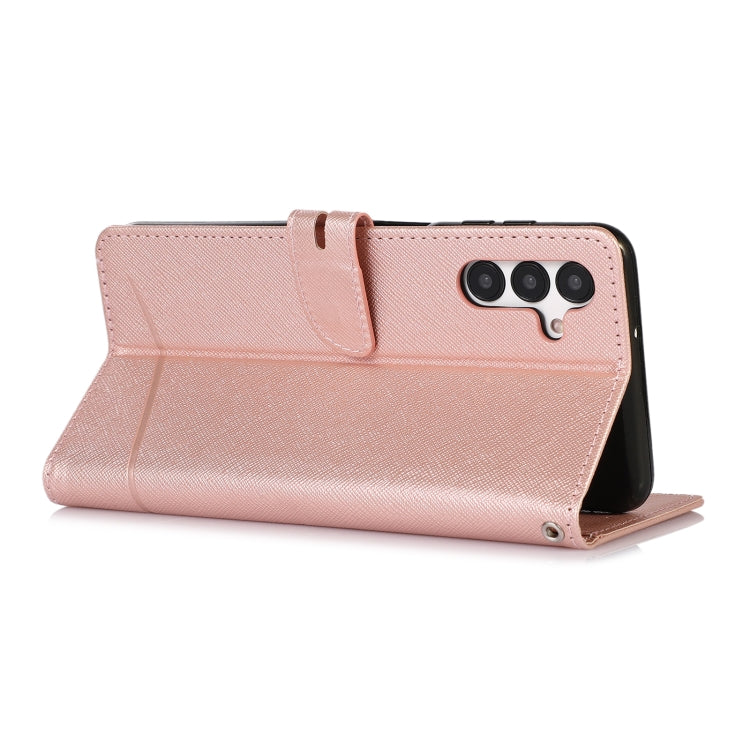 For Samsung Galaxy A13 5G Cross Texture Horizontal Flip Leather Phone Case