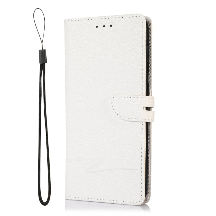 For Samsung Galaxy A20 Cross Texture Horizontal Flip Leather Phone Case