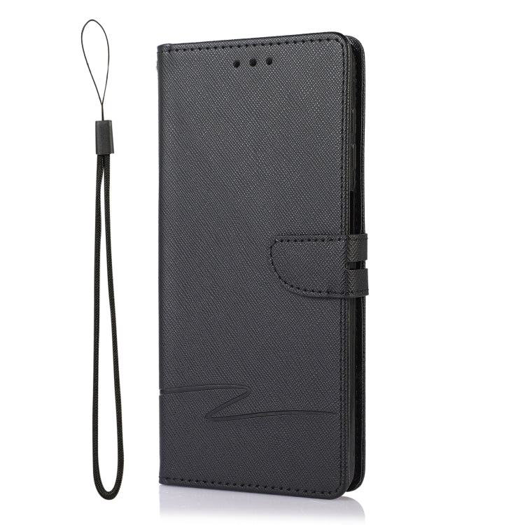 For Samsung Galaxy A22 4G Cross Texture Horizontal Flip Leather Phone Case