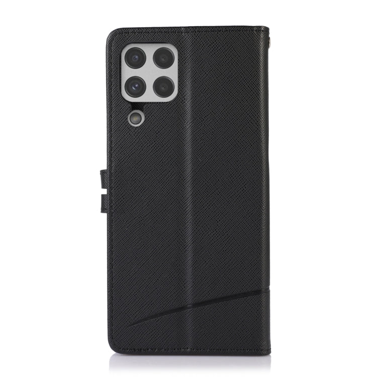 For Samsung Galaxy A22 4G Cross Texture Horizontal Flip Leather Phone Case