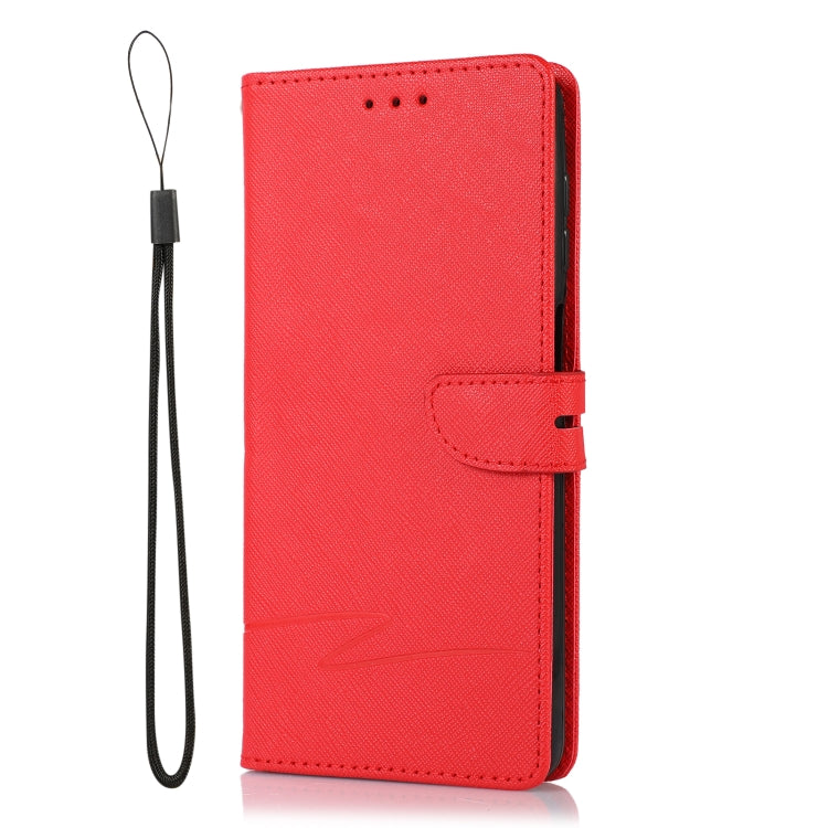 For Samsung Galaxy A22 4G Cross Texture Horizontal Flip Leather Phone Case