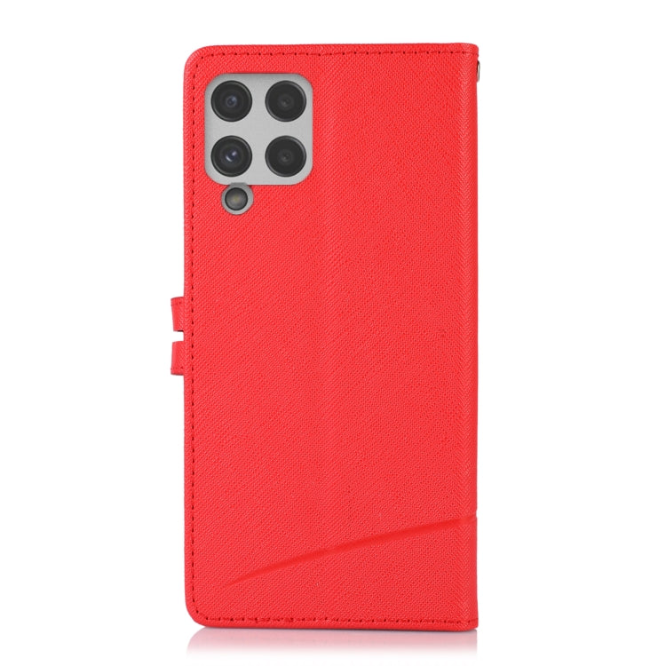 For Samsung Galaxy A22 4G Cross Texture Horizontal Flip Leather Phone Case