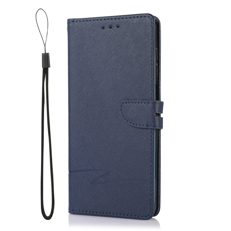 For Samsung Galaxy A22 4G Cross Texture Horizontal Flip Leather Phone Case