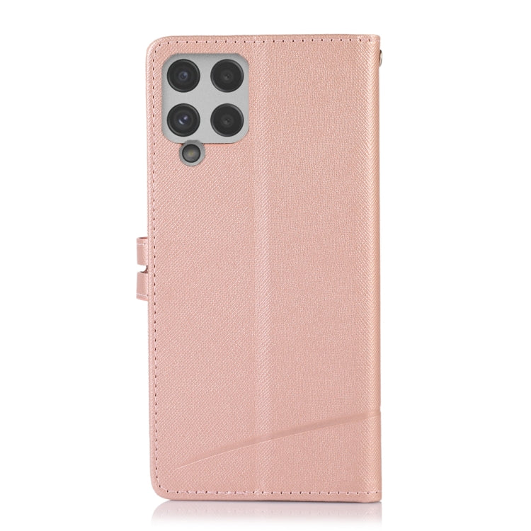 For Samsung Galaxy A22 4G Cross Texture Horizontal Flip Leather Phone Case