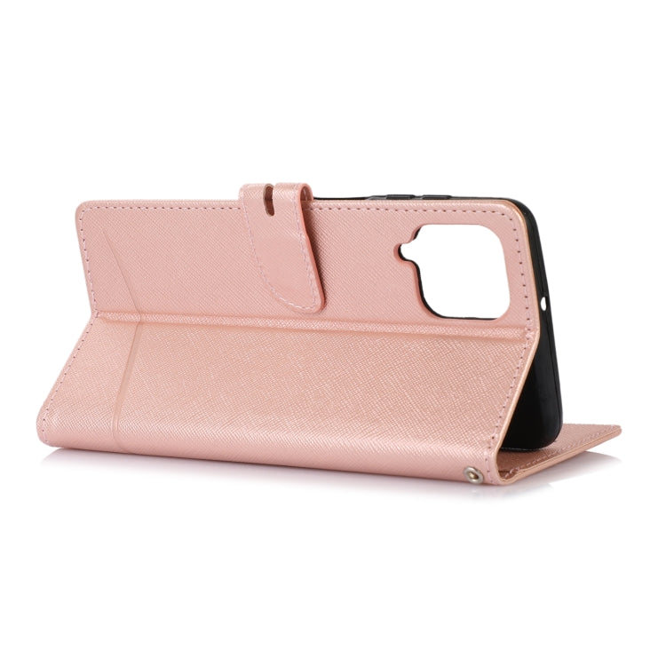 For Samsung Galaxy A22 4G Cross Texture Horizontal Flip Leather Phone Case