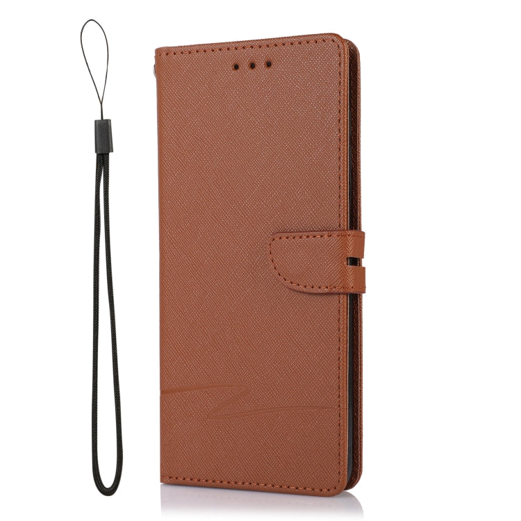 For Samsung Galaxy A22 4G Cross Texture Horizontal Flip Leather Phone Case