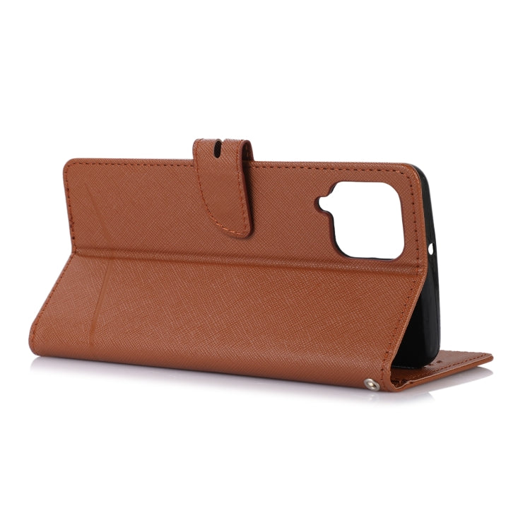 For Samsung Galaxy A22 4G Cross Texture Horizontal Flip Leather Phone Case