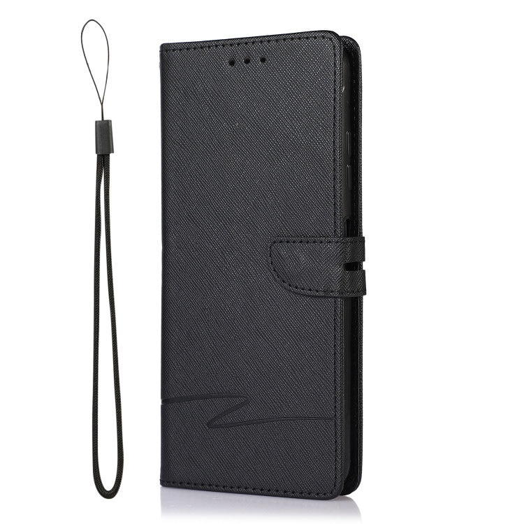For Samsung Galaxy A22 5G Cross Texture Horizontal Flip Leather Phone Case