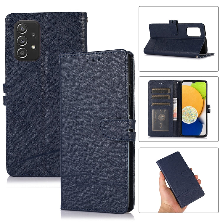 For Samsung Galaxy A32 Cross Texture Horizontal Flip Leather Phone Case