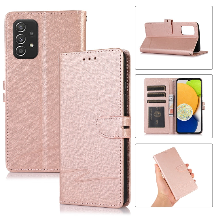 For Samsung Galaxy A32 Cross Texture Horizontal Flip Leather Phone Case