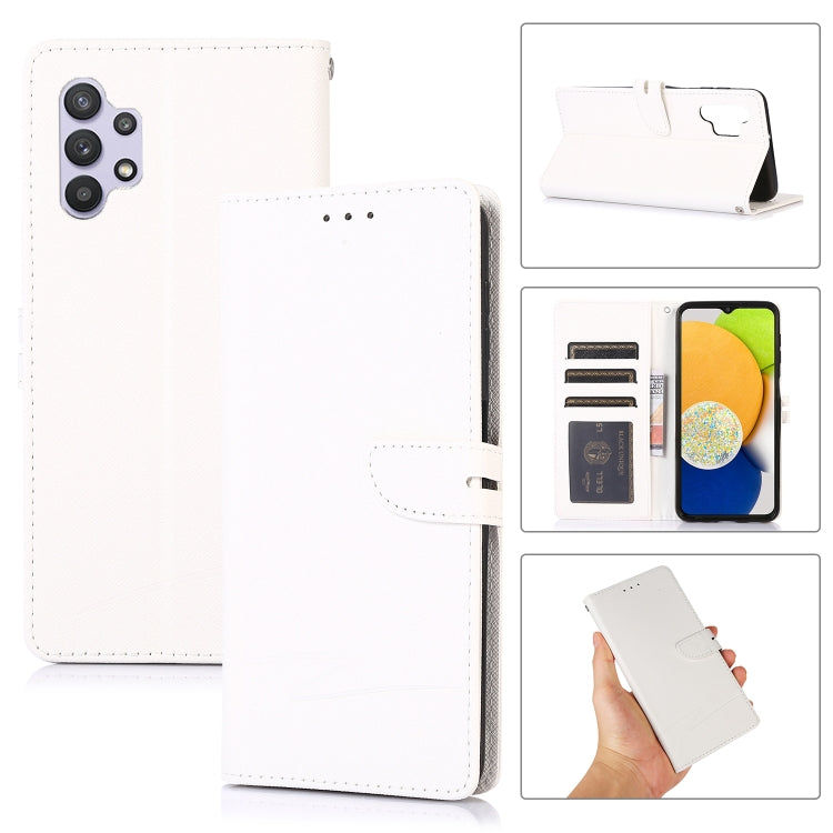 For Samsung Galaxy A32 5G Cross Texture Horizontal Flip Leather Phone Case